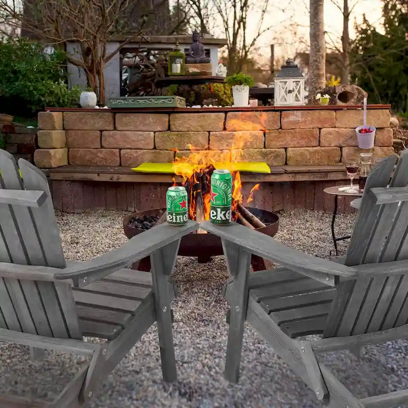 Chaise Adirondack pliante en bois d'extérieur