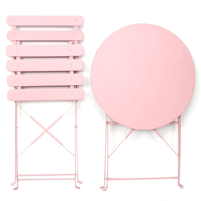 Chaise et table de balcon bistro en métal pour terrasse