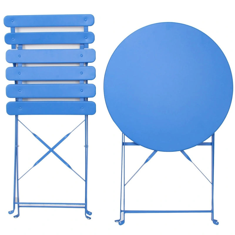 Chaise et table de balcon bistro en métal pour terrasse