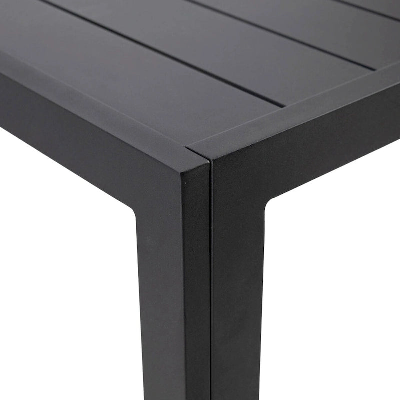 63 Table de salle à manger familiale rectangulaire d'extérieur en aluminium, meubles pour patio, véranda, jardin ou arrière-cour