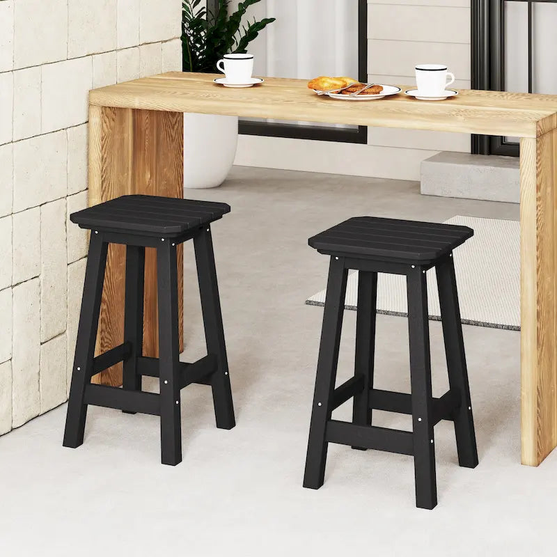 Tabouret de comptoir carré d'extérieur 24 po tout temps