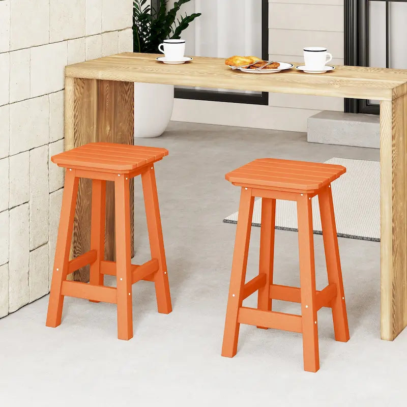 Tabouret de comptoir carré d'extérieur 24 po tout temps