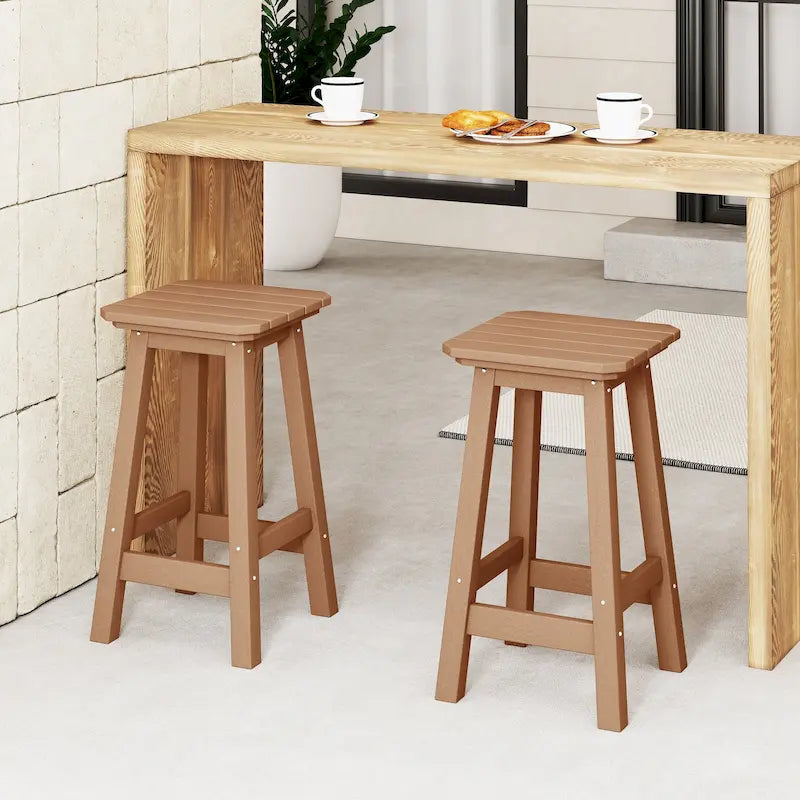 Tabouret de comptoir carré d'extérieur 24 po tout temps