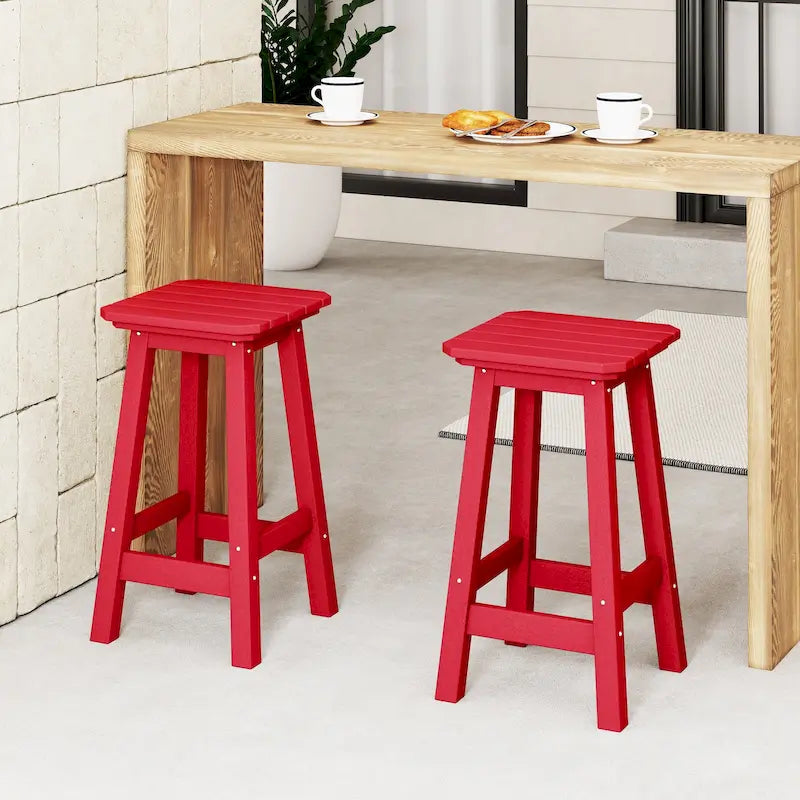Tabouret de comptoir carré d'extérieur 24 po tout temps