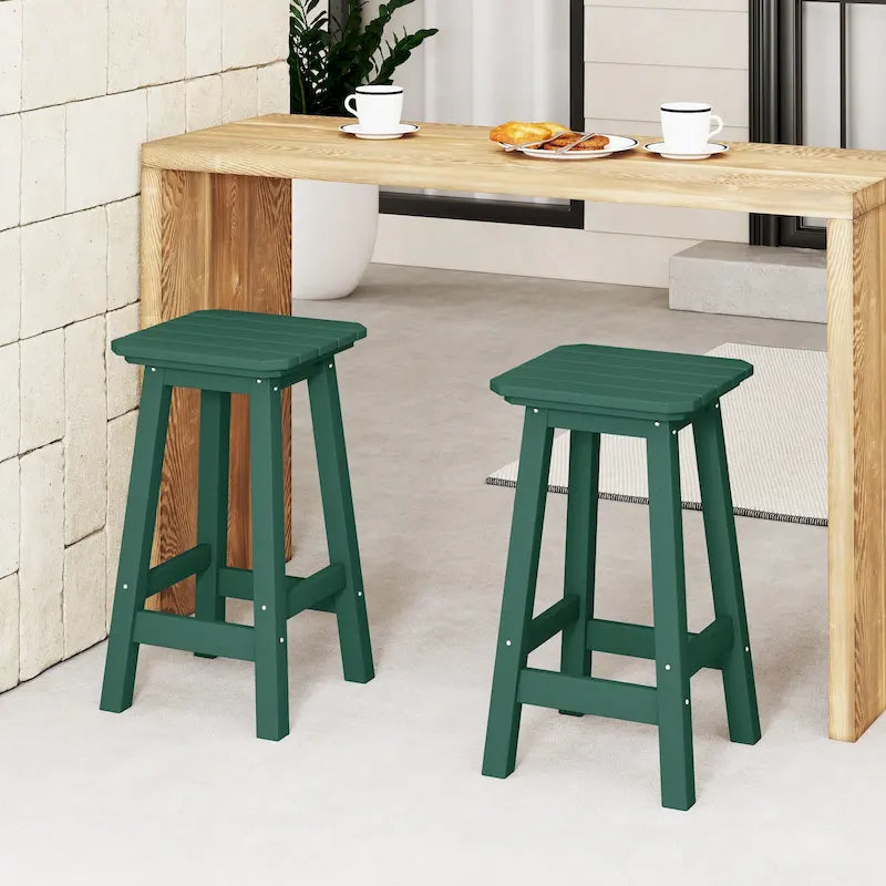Tabouret de comptoir carré d'extérieur 24 po tout temps