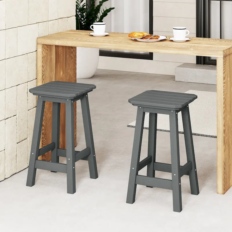 Tabouret de comptoir carré d'extérieur 24 po tout temps