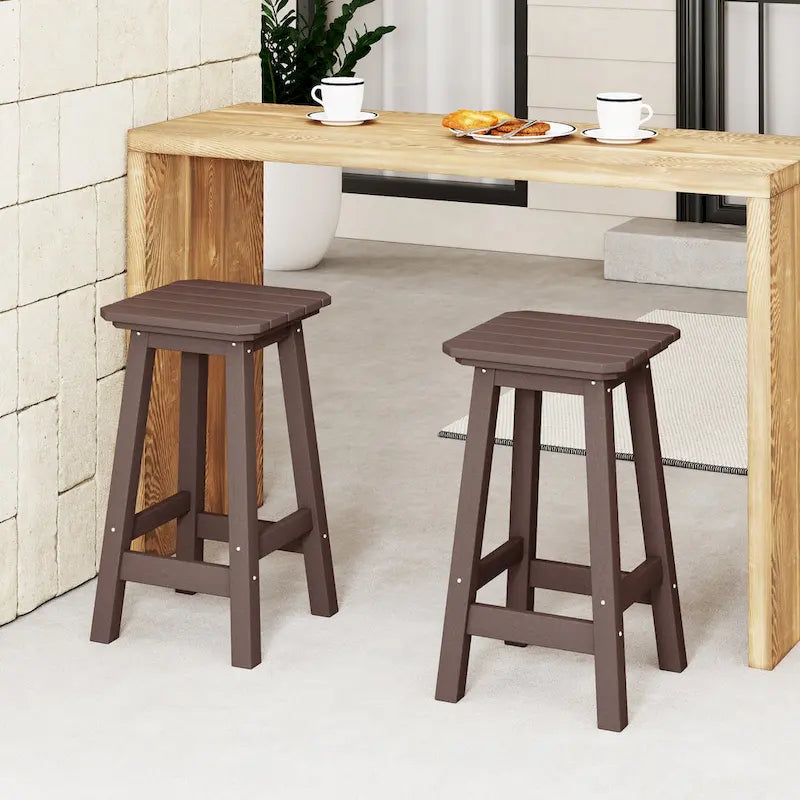 Tabouret de comptoir carré d'extérieur 24 po tout temps