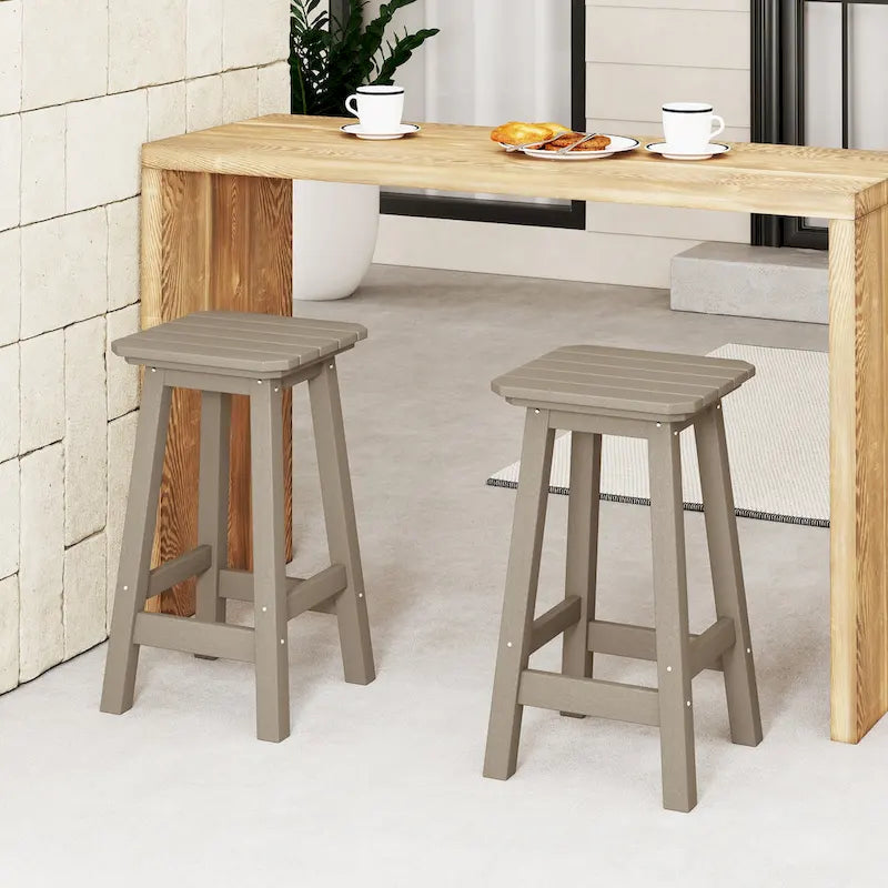 Tabouret de comptoir carré d'extérieur 24 po tout temps