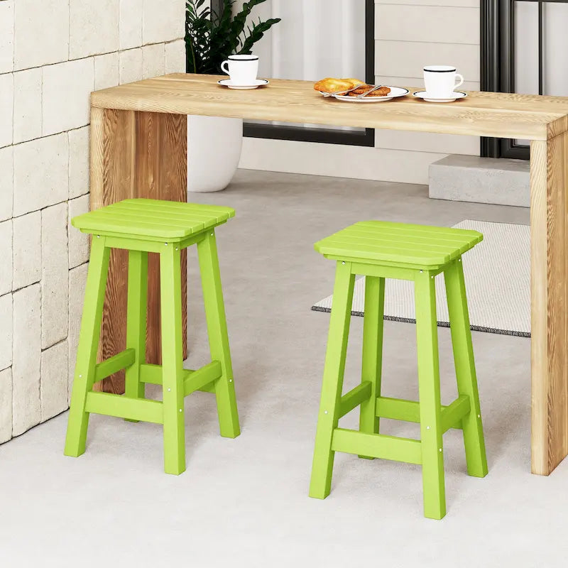 Tabouret de comptoir carré d'extérieur 24 po tout temps