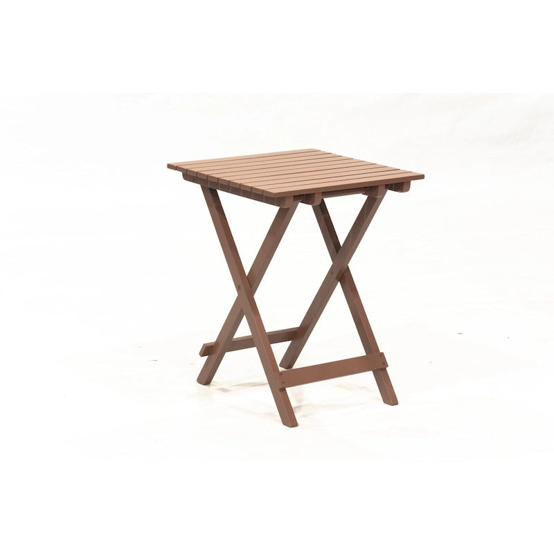 Table d'appoint pliante de patio en bois