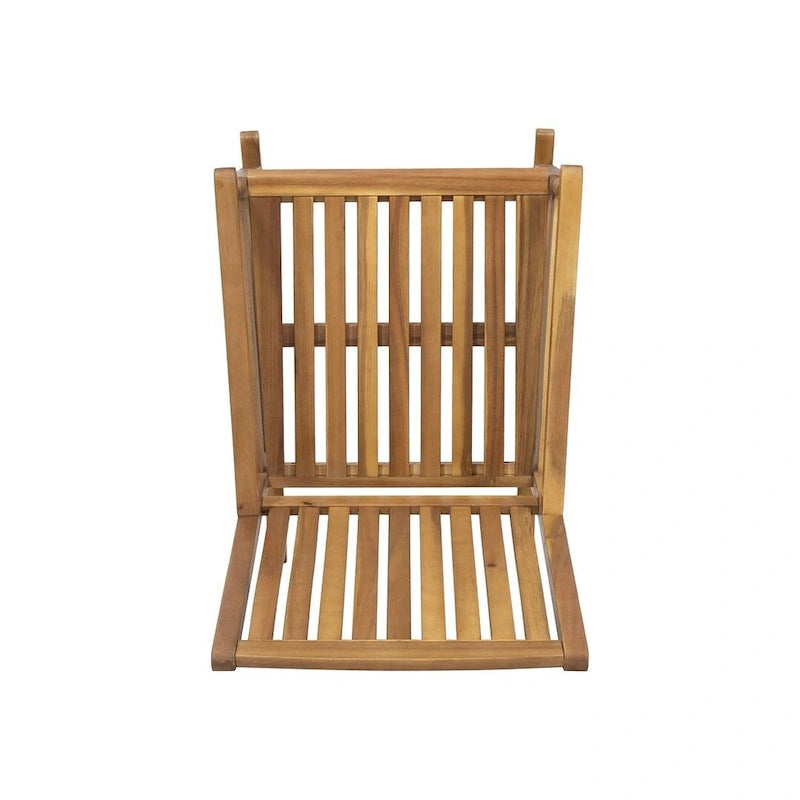 Fauteuil à bascule d'extérieur en bois de teck et acacia