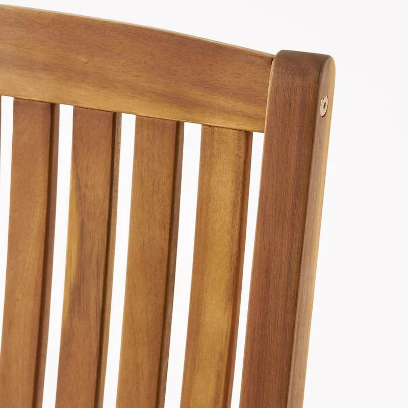 Fauteuil à bascule d'extérieur en bois de teck et acacia