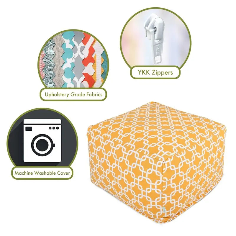Pouf ottoman intérieur/extérieur Links 27 po L x 27 po l x 17 po H