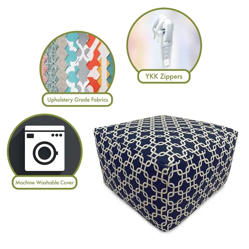 Pouf ottoman intérieur/extérieur Links 27 po L x 27 po l x 17 po H