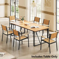 Table à manger rectangulaire d'extérieur en aluminium pour 6 personnes - 210 cm L * 96 cm l * 73 cm H