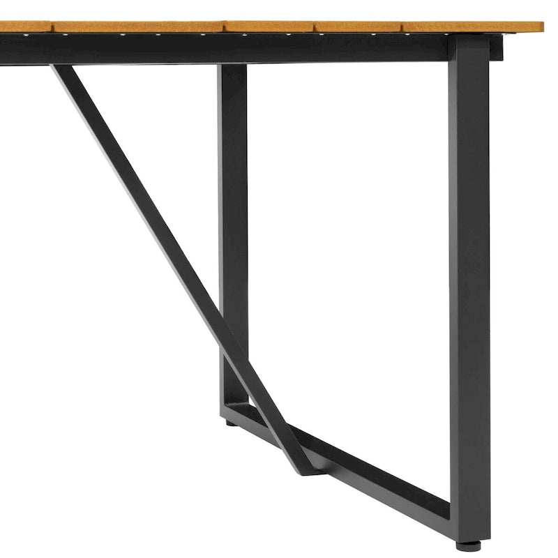 Table à manger rectangulaire d'extérieur en aluminium pour 6 personnes - 210 cm L * 96 cm l * 73 cm H