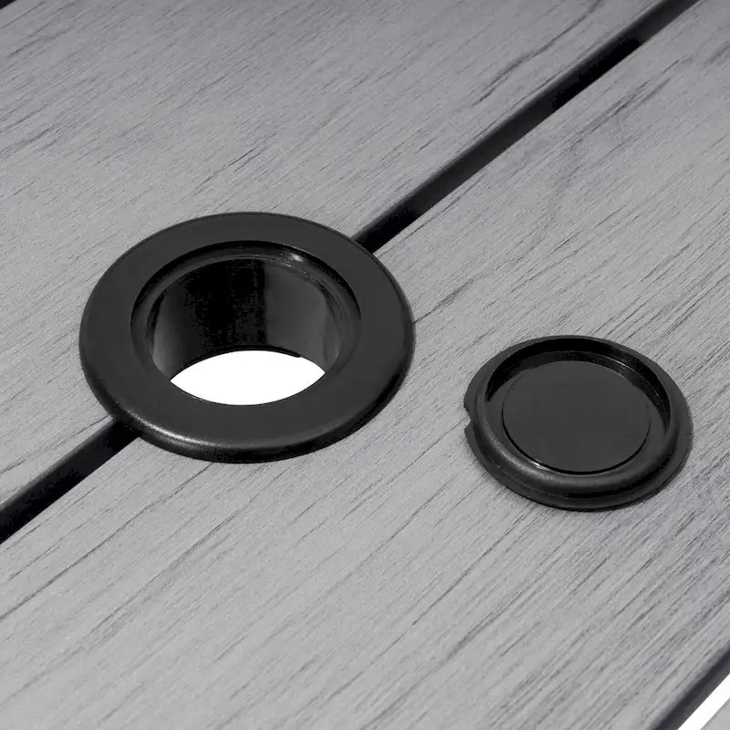 Table à manger rectangulaire d'extérieur en aluminium pour 6 personnes - 210 cm L * 96 cm l * 73 cm H