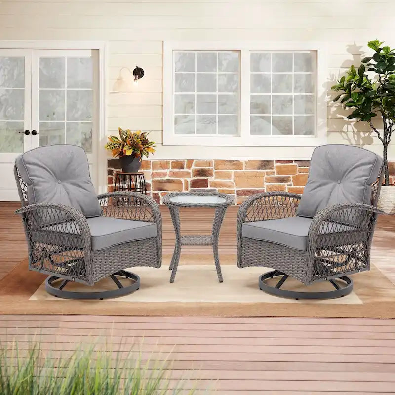 Fauteuil à bascule pivotant de loisirs pour terrasse