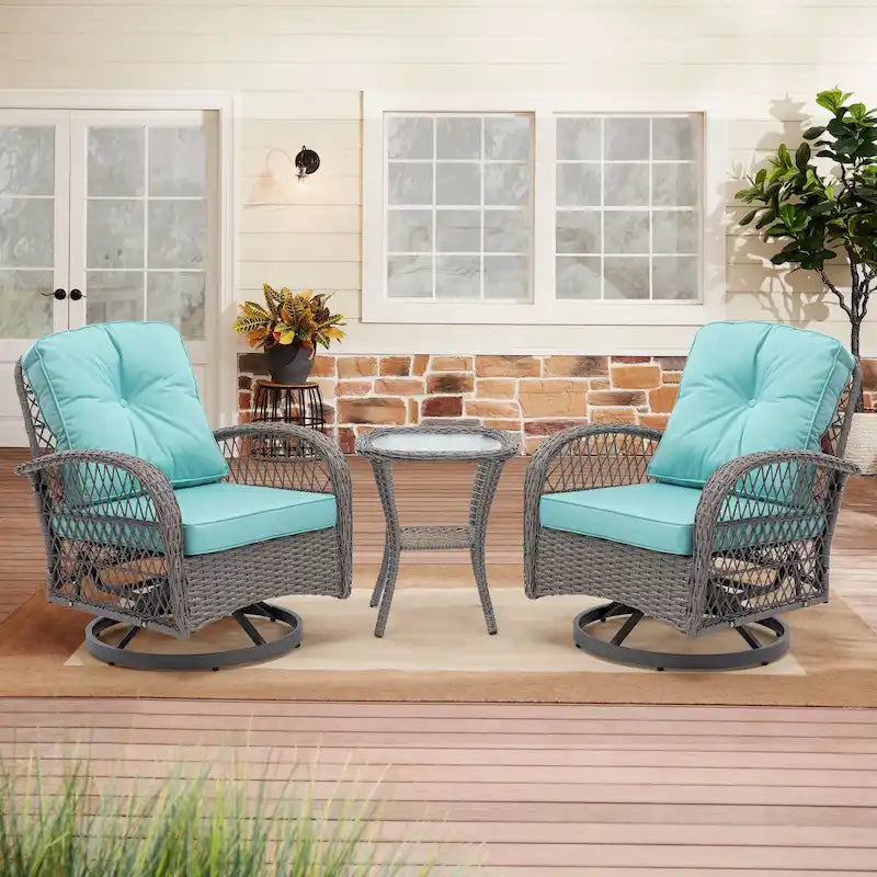 Fauteuil à bascule pivotant de loisirs pour terrasse
