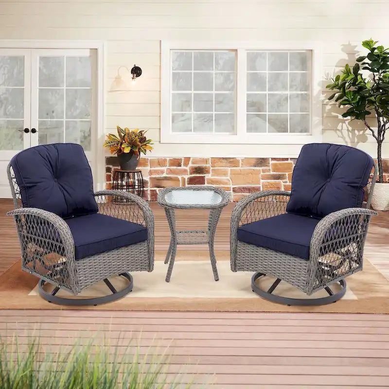 Fauteuil à bascule pivotant de loisirs pour terrasse
