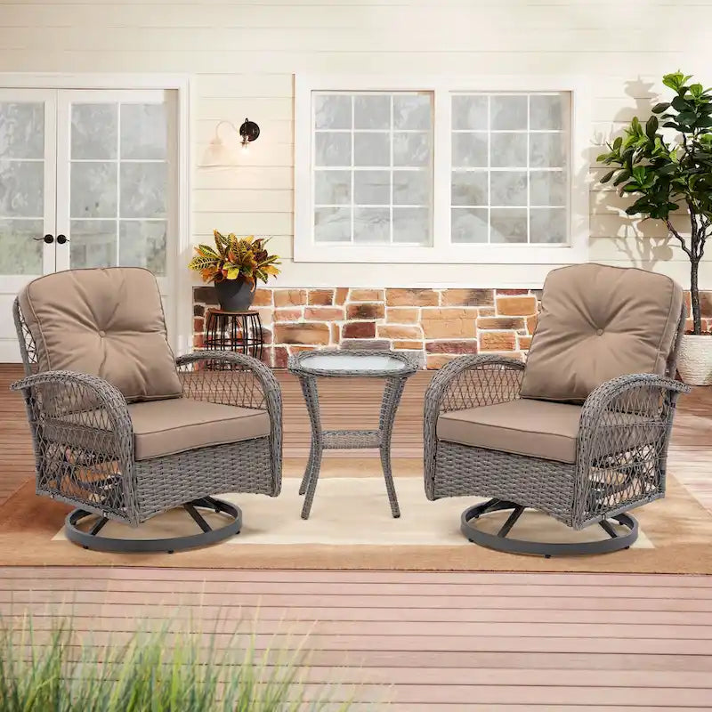 Fauteuil à bascule pivotant de loisirs pour terrasse
