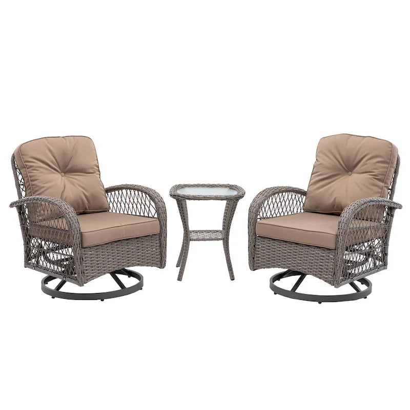 Fauteuil à bascule pivotant de loisirs pour terrasse