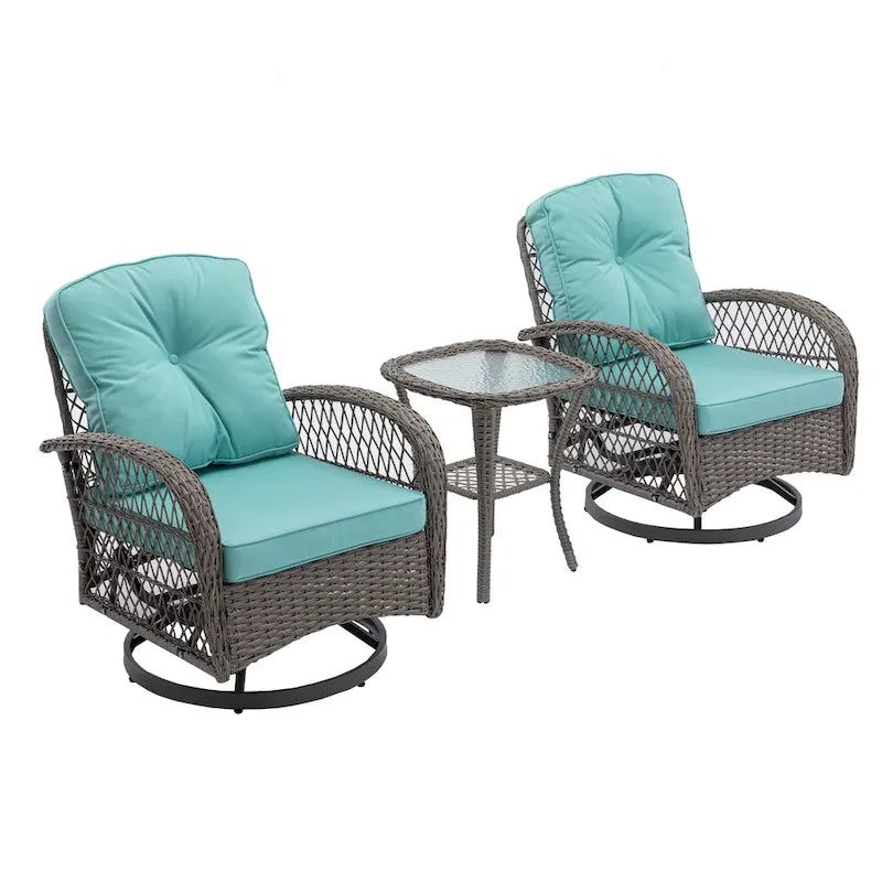 Fauteuil à bascule pivotant de loisirs pour terrasse
