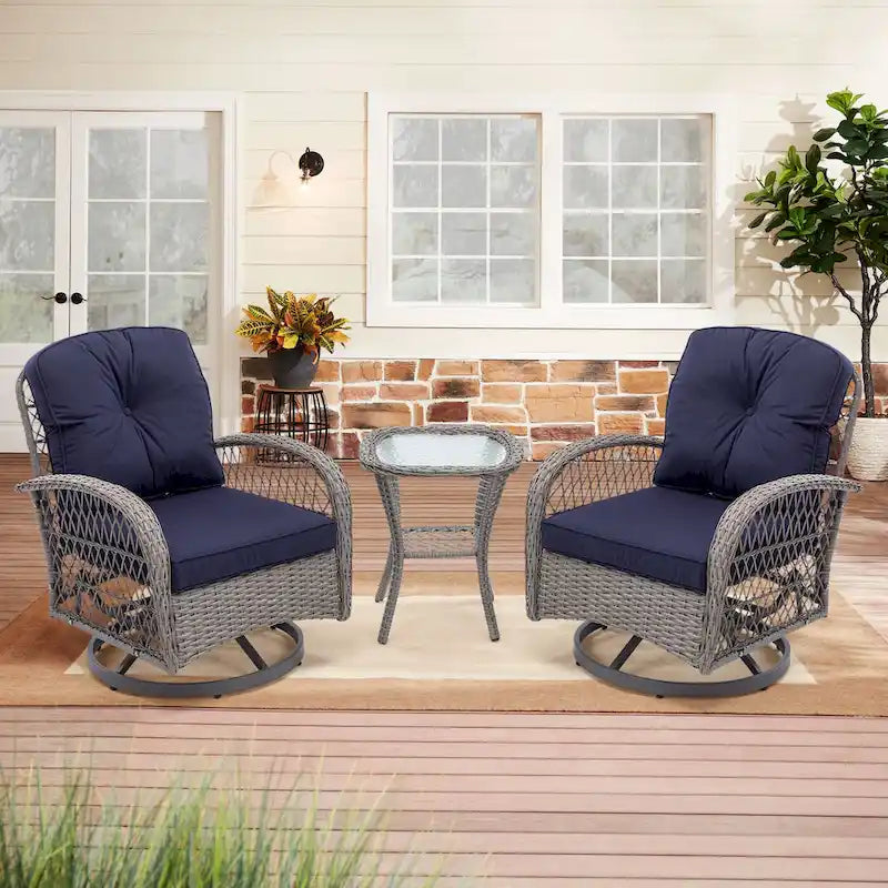 Fauteuil à bascule pivotant de loisirs pour terrasse