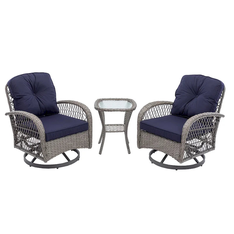 Fauteuil à bascule pivotant de loisirs pour terrasse