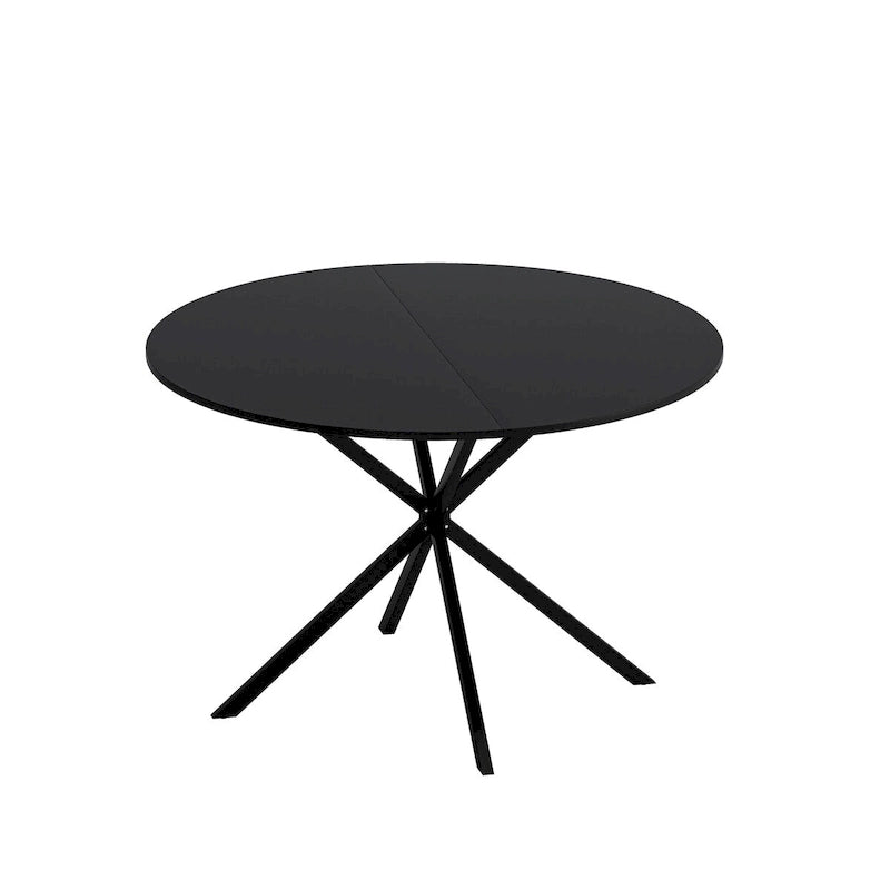 47.24 Table de salle à manger ronde moderne à pieds croisés