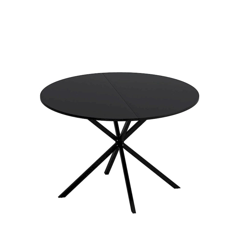 47.24 Table de salle à manger ronde moderne à pieds croisés