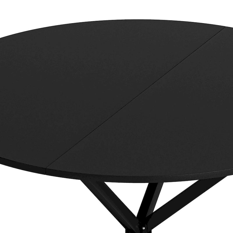 47.24 Table de salle à manger ronde moderne à pieds croisés