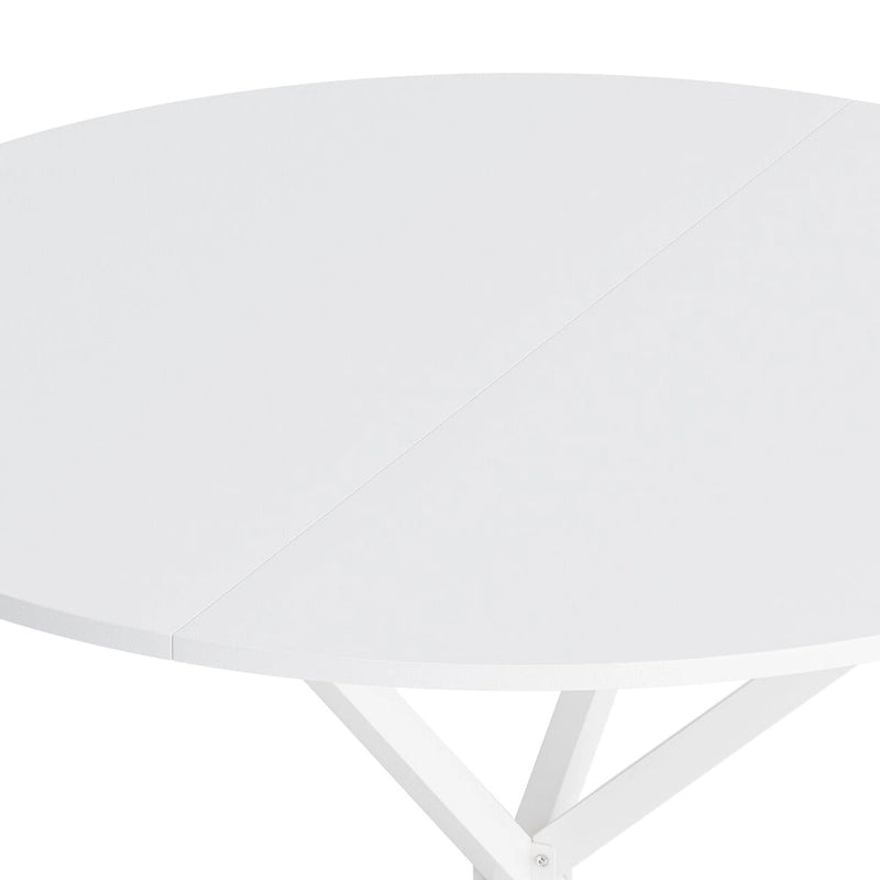 47.24 Table de salle à manger ronde moderne à pieds croisés