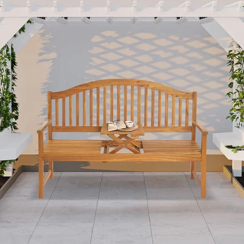 59 En Acacia Bench avec Table relevable