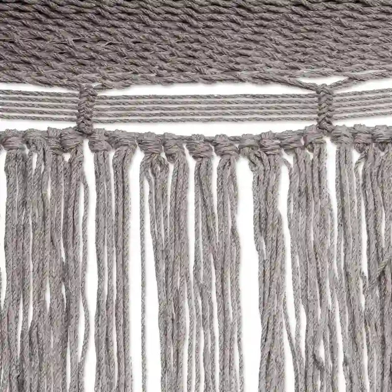 Hamac artisanal Cascade en corde de coton grise (double)