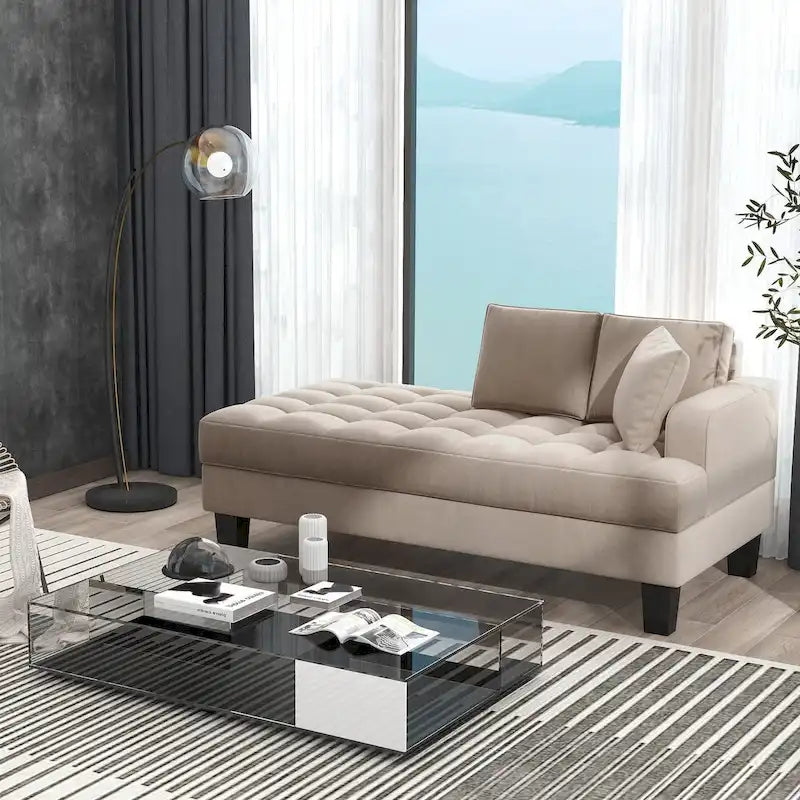 64  Chaise longue en tissu - 64,00  x 31,50