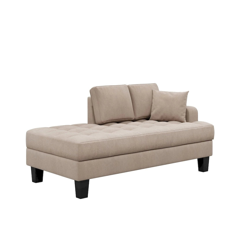 64  Chaise longue en tissu - 64,00  x 31,50