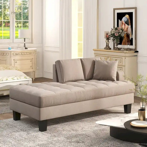 64  Chaise longue en tissu - 64,00  x 31,50